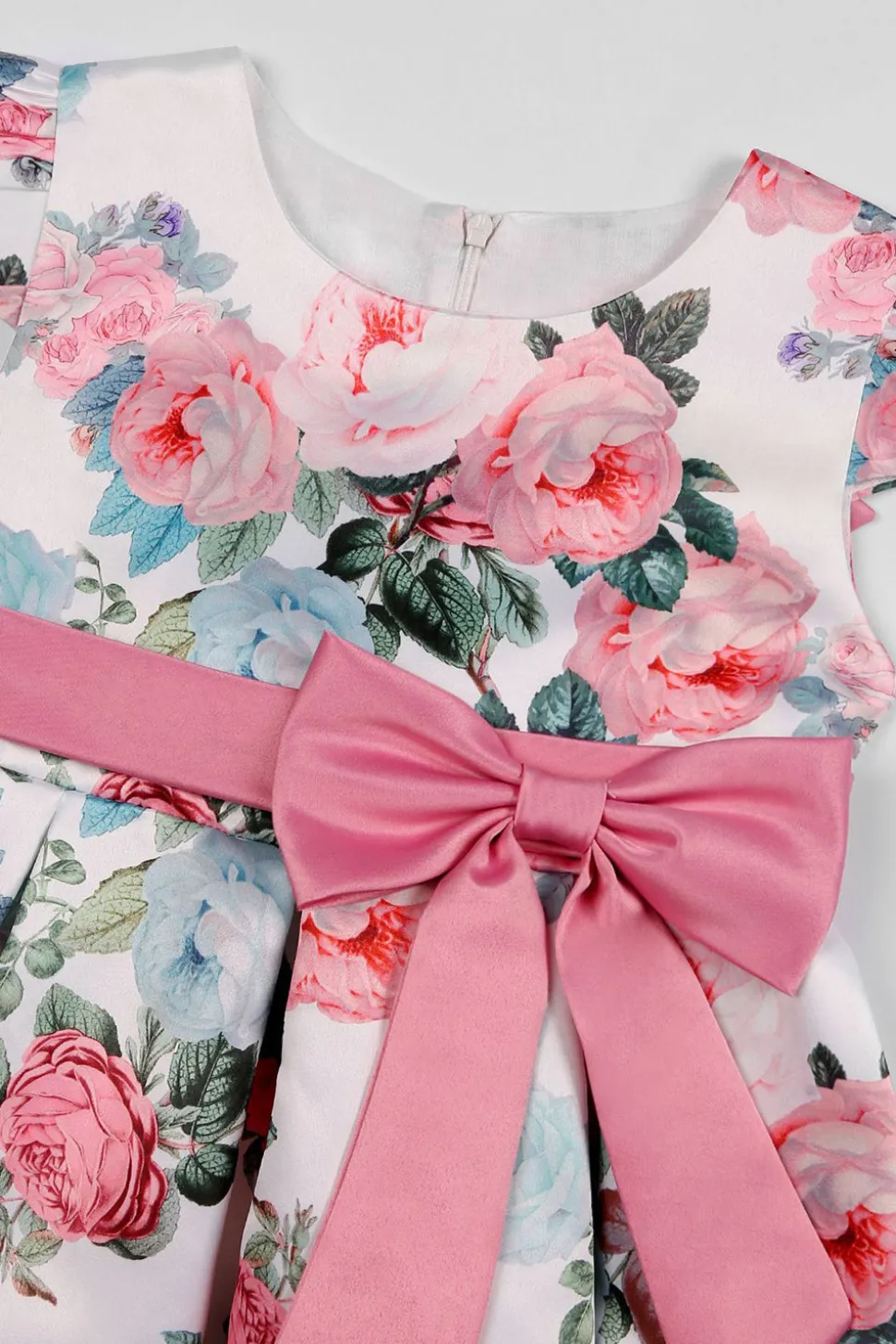 Rosa Estampado Floral Vestido de Meninas