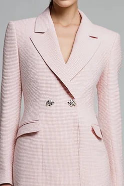 Rosa Notched Lapela Pencil Short Blazer Dress