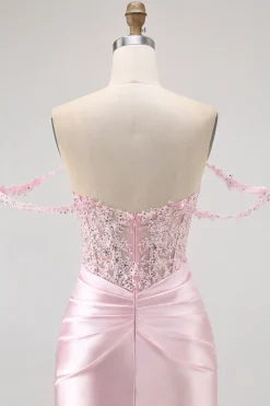 Rosa Off The Shoulder Bodycon Corset Homecoming Vestido