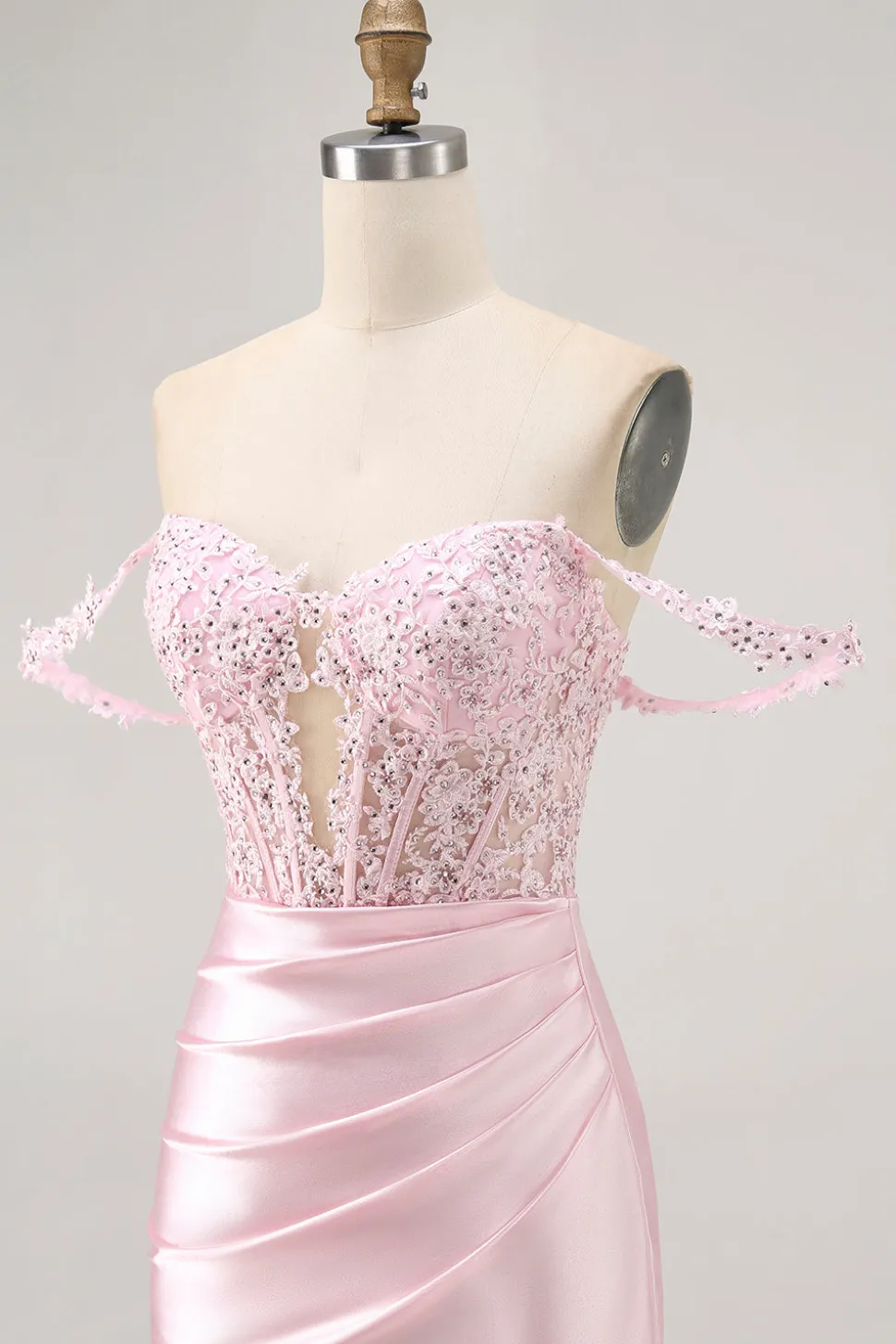 Rosa Off The Shoulder Bodycon Corset Homecoming Vestido