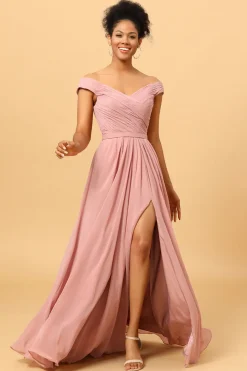 Rosa Vestido de Dama de Honra