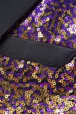 Roxo 2 peça lapela de pico terno para homem