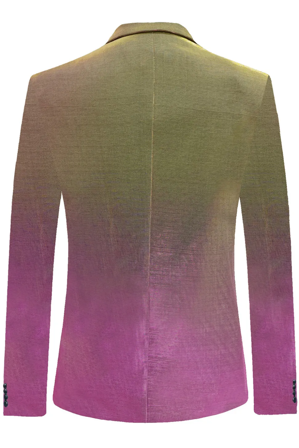 Roxo Amarelo Notched Lapela Masculino Prom Blazer