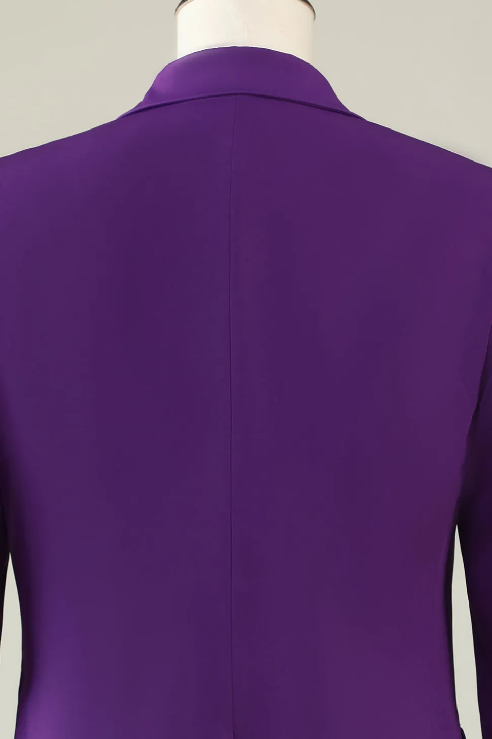 Roxo Duplo Peito 3 Peças Fato de Festa