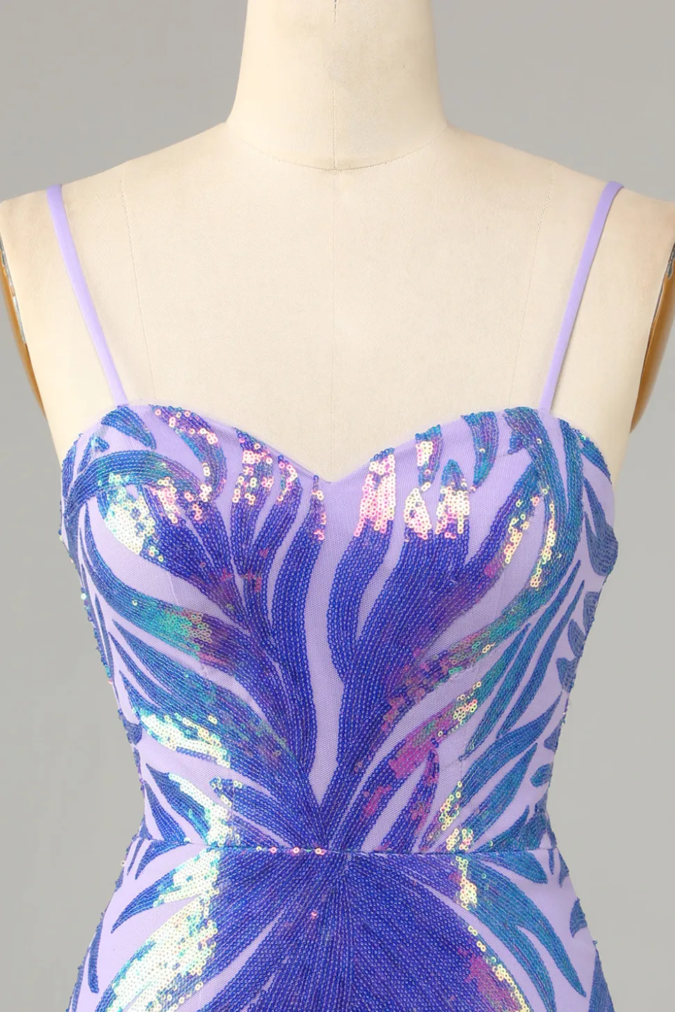 Roxo Esparguete Alças Bodycon Bodycon Homecoming Dress