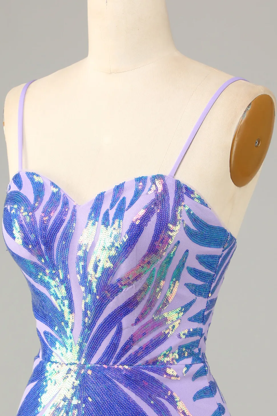 Roxo Esparguete Alças Bodycon Bodycon Homecoming Dress