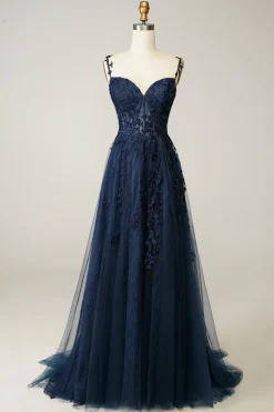 Roxo fora do ombro longo vestido de baile com apliques
