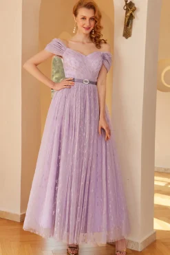 Roxo um vestido de baile de linha (cinto não incluído)