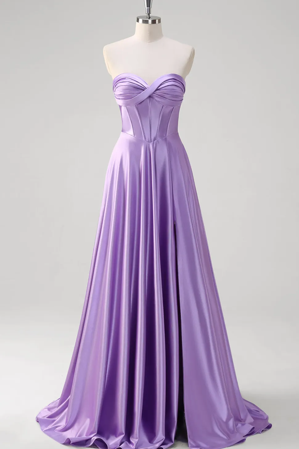 Roxo Uma Linha Querida Corset Long Prom Dress