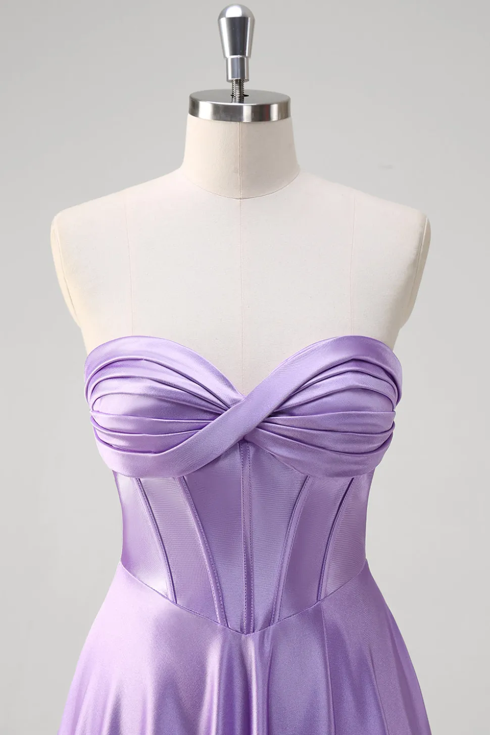 Roxo Uma Linha Querida Corset Long Prom Dress