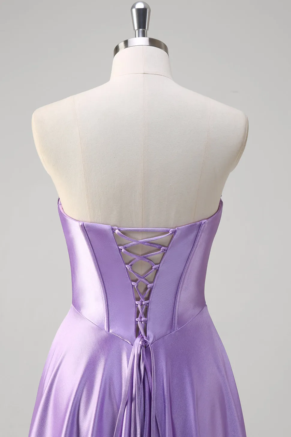 Roxo Uma Linha Querida Corset Long Prom Dress