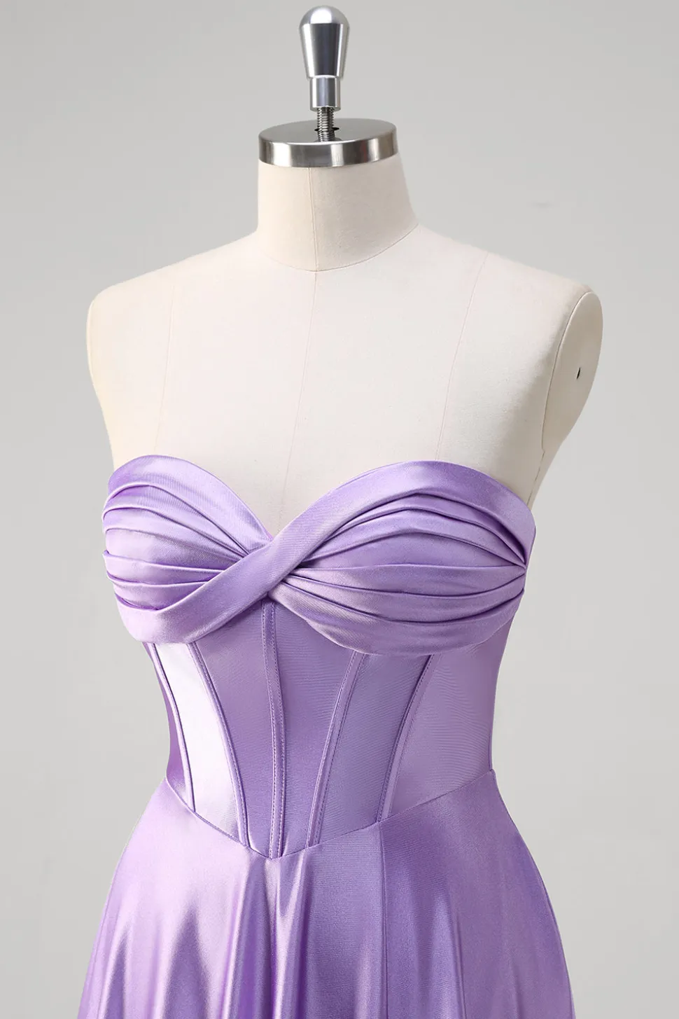 Roxo Uma Linha Querida Corset Long Prom Dress