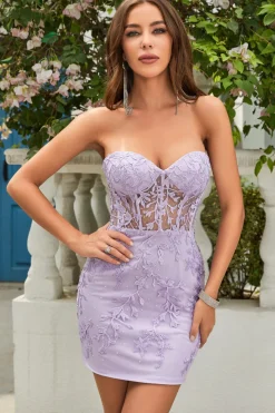 Roxo Vestido de Cocktail