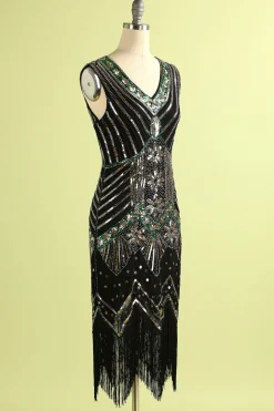 Royal Blue Glitter Fringe Gatsby 1920s Flapper Dress