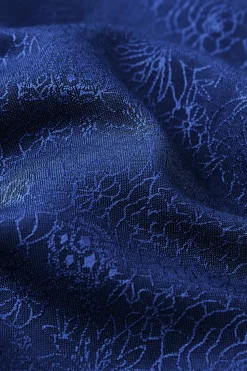 Royal Blue Jacquard Um Botão Xaile Lapel Prom Homecoming Blazer