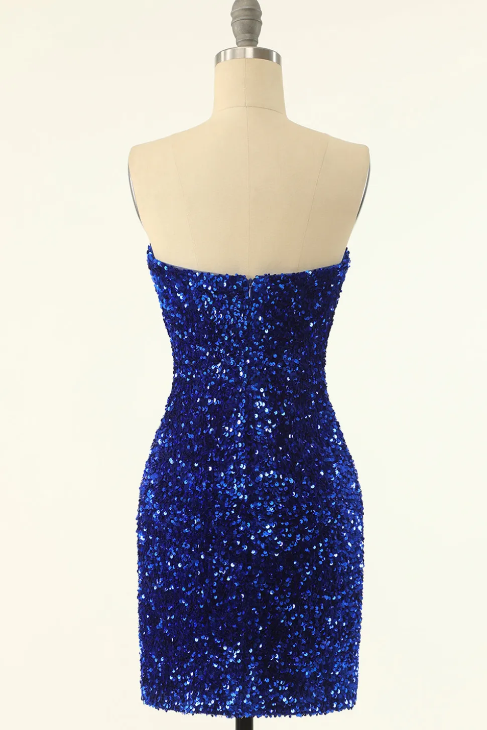 Royal Blue Sweetheart Sequins Tight Homecoming Dress