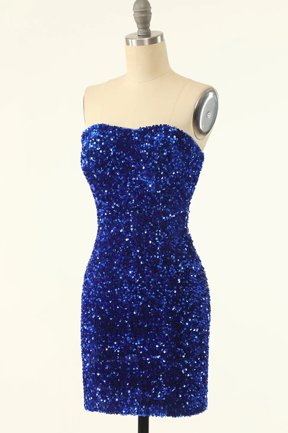 Royal Blue Sweetheart Sequins Tight Homecoming Dress