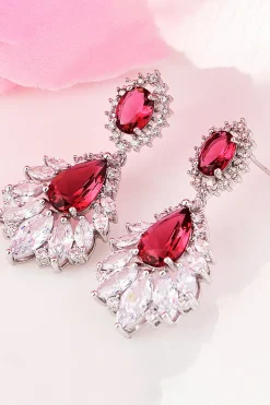 Royal Blue Teardrop Dangle Brincos Party Prom Joias