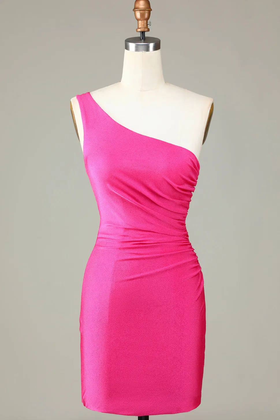 Royal Blue Um Ombro Bodycon Ruched Short Homecoming Dress