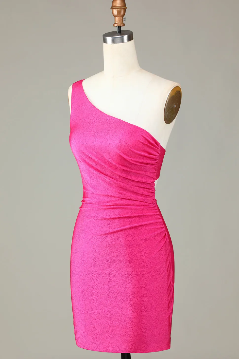 Royal Blue Um Ombro Bodycon Ruched Short Homecoming Dress