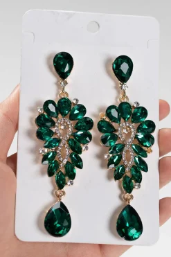 Royal Blue Vintage Rhinestone Lágrima Dangle Brincos