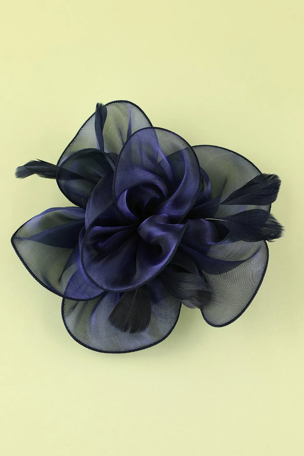 1920s Blue Organza Beaded Headband
