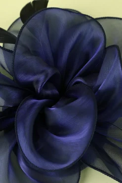 1920s Blue Organza Beaded Headband