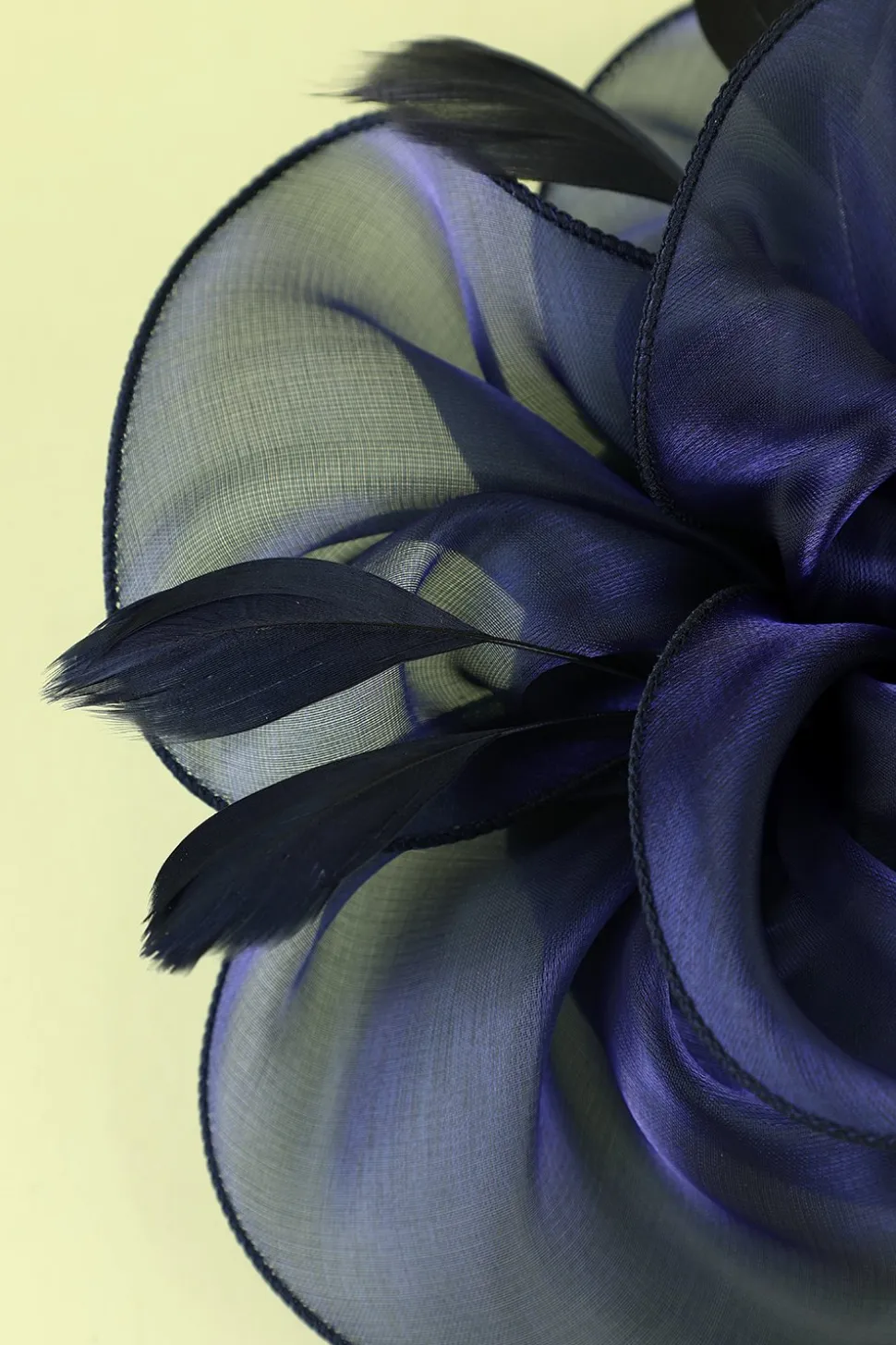 1920s Blue Organza Beaded Headband