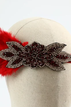 1920s Conjunto de Acessórios Vermelho 5 Peças