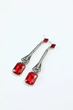 1920s Conjunto de Acessórios Vermelho 5 Peças