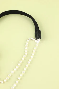 1920s Feather Sequin Pearls Flapper Headband