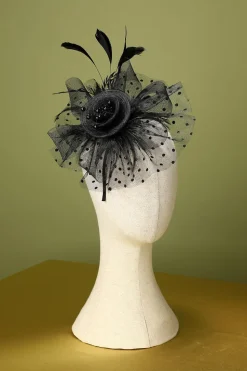 1920s Feather Tulle Headband