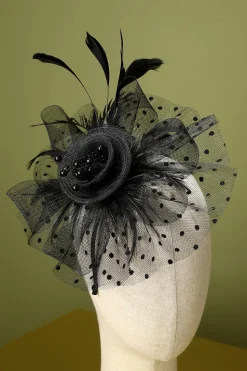 1920s Feather Tulle Headband