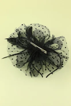 1920s Feather Tulle Headband