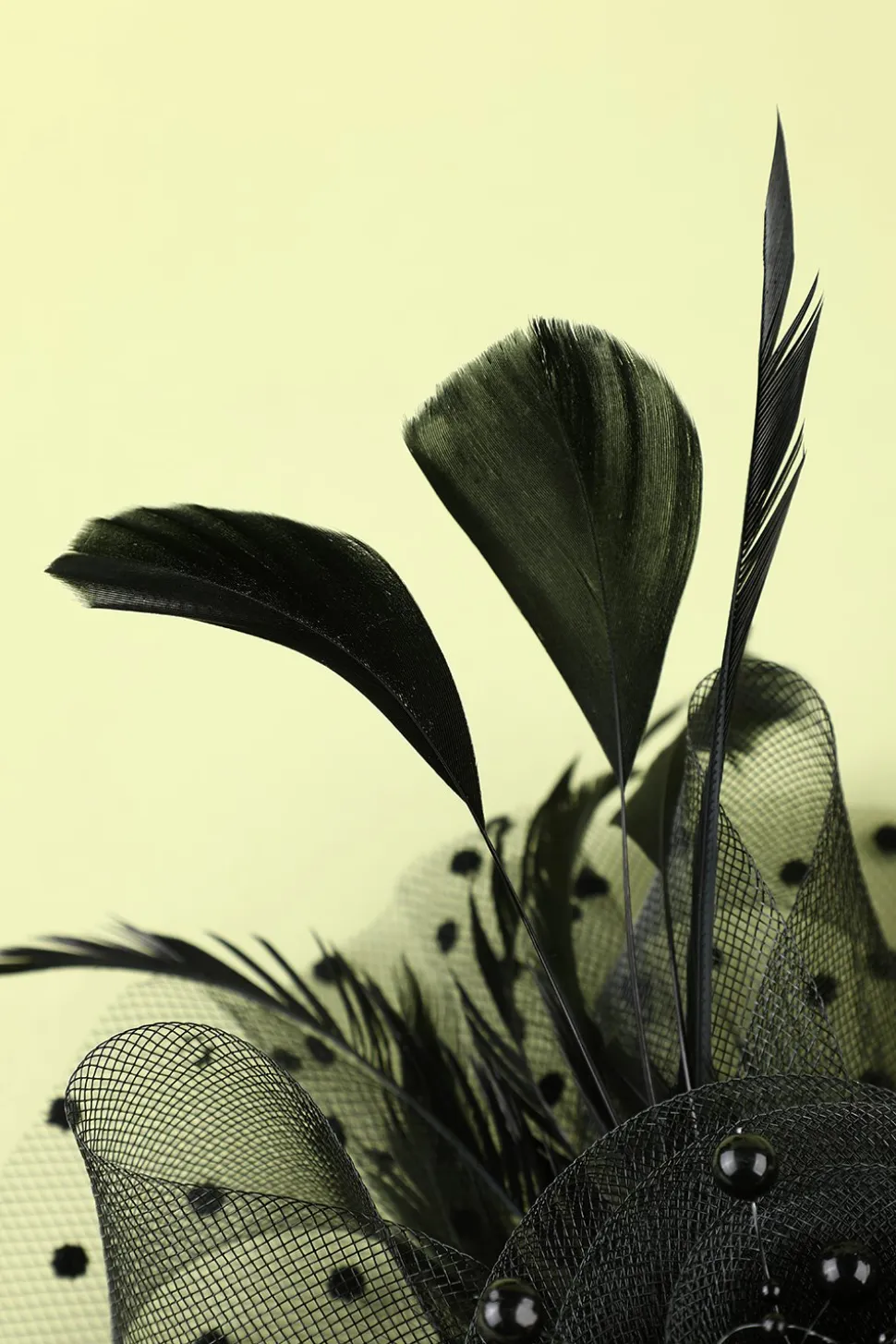 1920s Feather Tulle Headband
