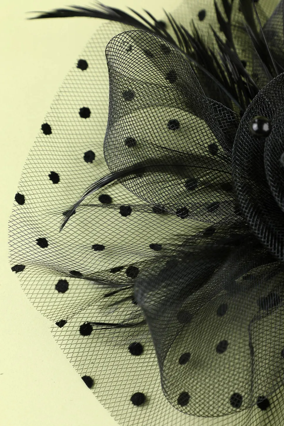 1920s Feather Tulle Headband