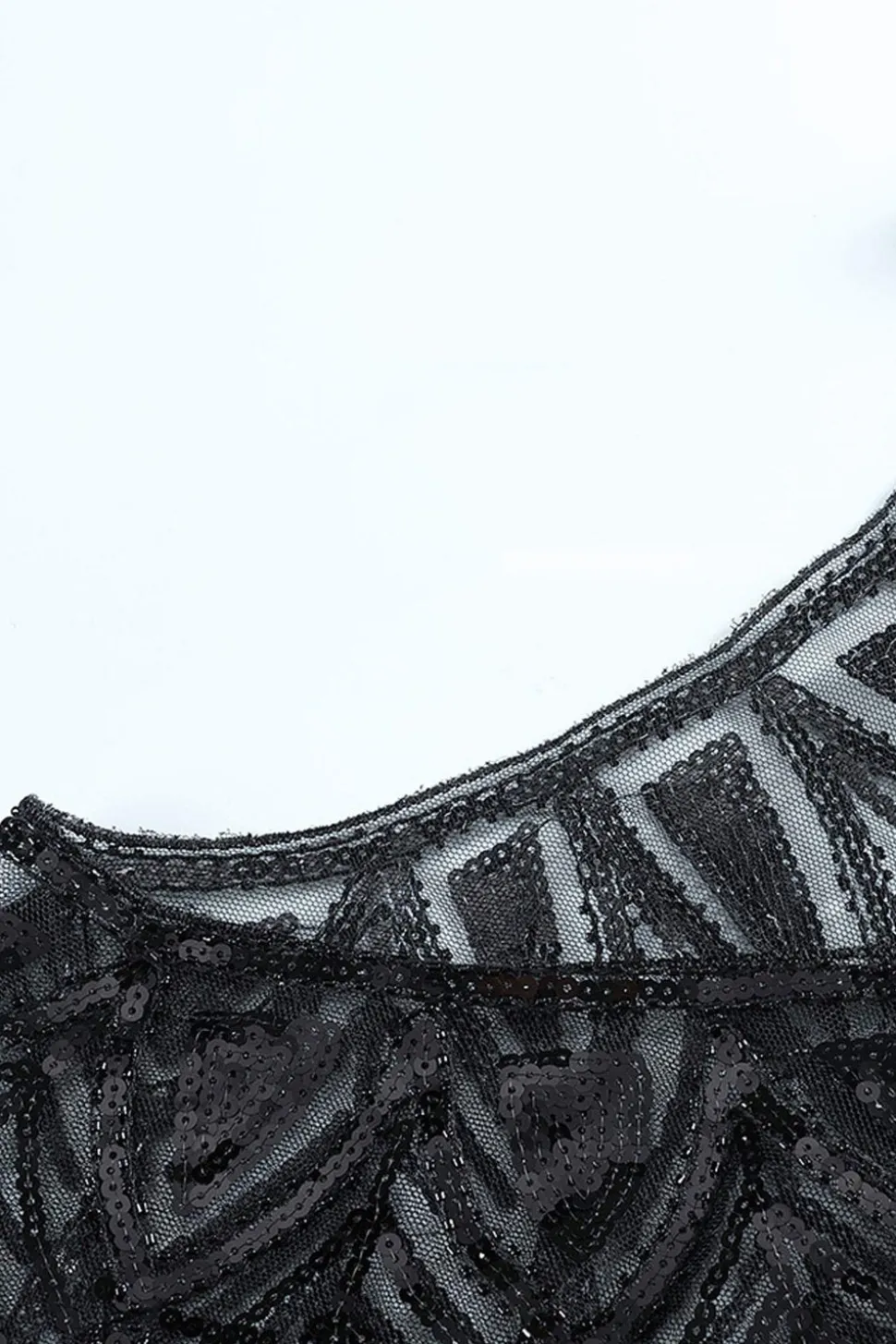 1920s Sequin Black Women Cape
