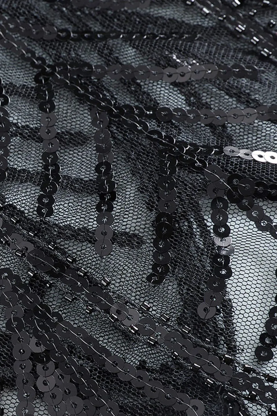 1920s Sequin Black Women Cape