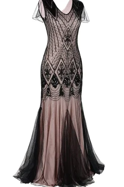 1920s Sequins Flapper Long Dress