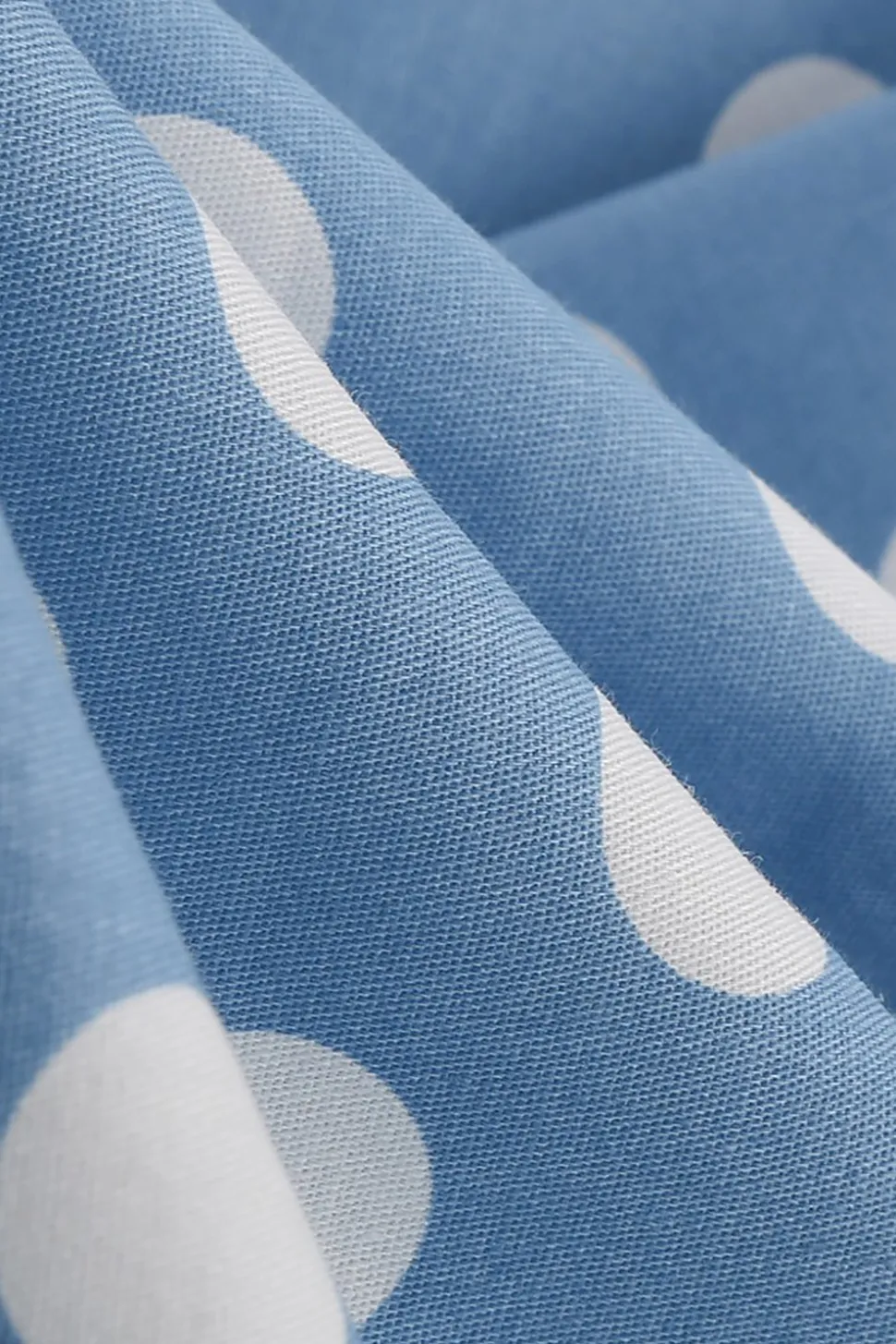 1950s Vestido Pontos de Polka Azul