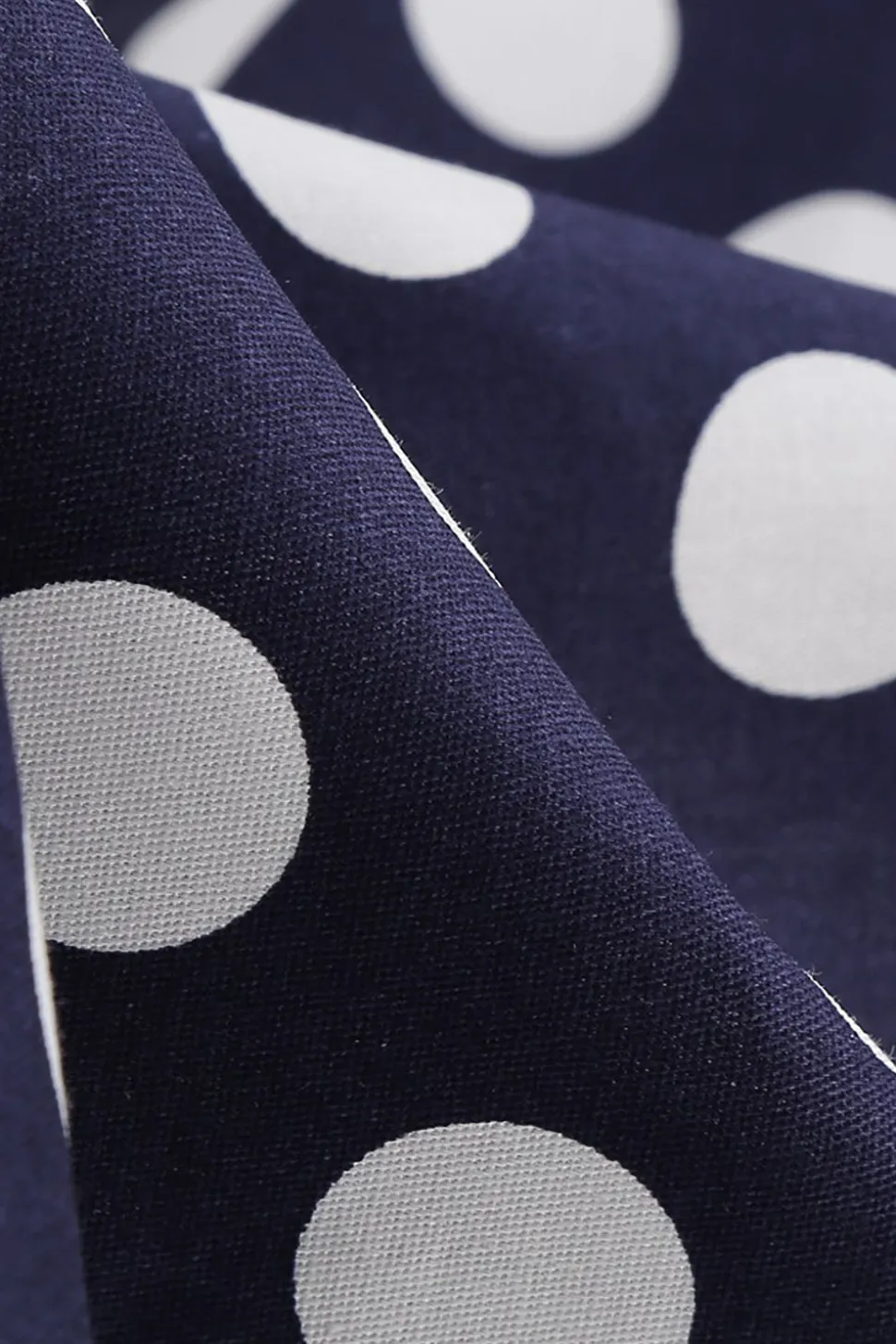 1950s Vestido Pontos de Polka Azul