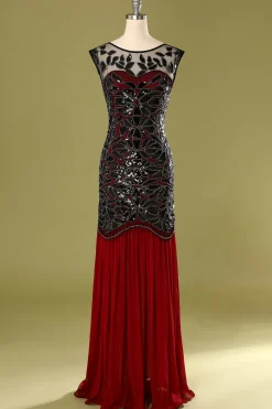 1920s Vestido Verde Escuro