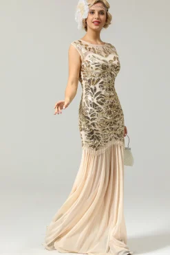 1920s Vestido Verde Escuro