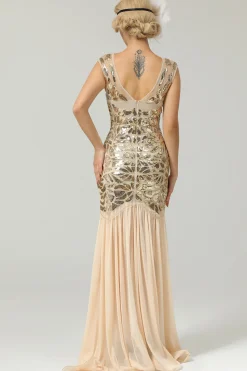 1920s Vestido Verde Escuro