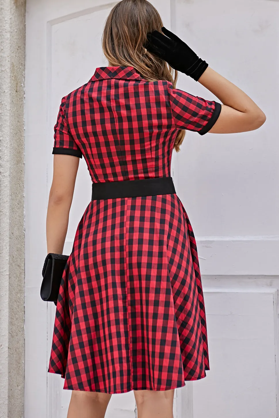 1950s Vestido Vintage Vermelho