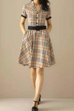 1950s Vestido Vintage Vermelho