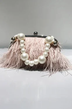 Saco de embreagem Blue Tassel Pearl Evening Party