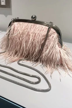 Saco de embreagem Blue Tassel Pearl Evening Party