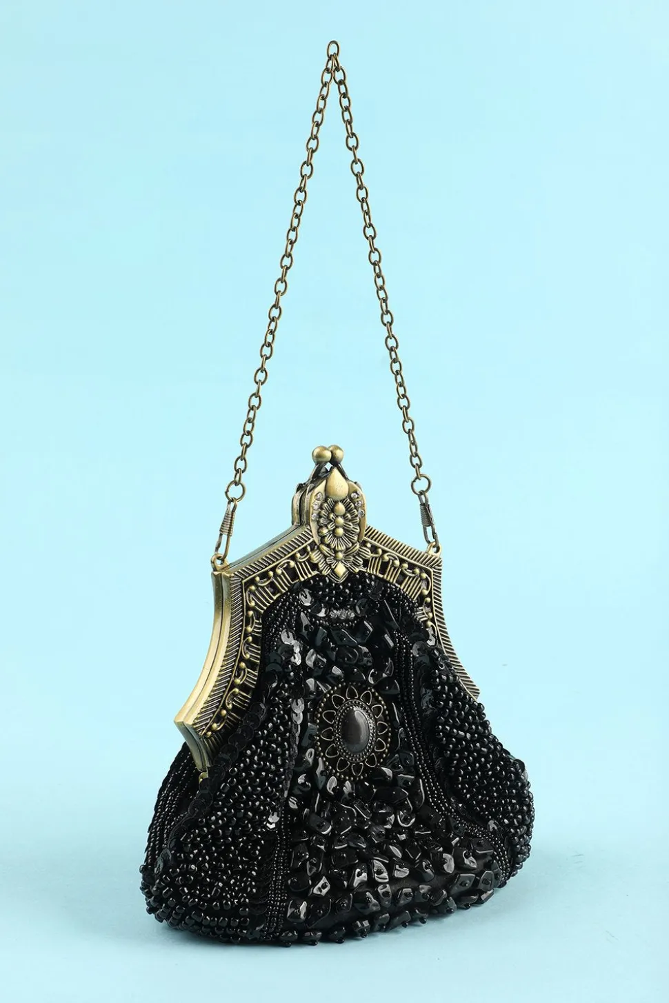 Saco de noite vintage preto