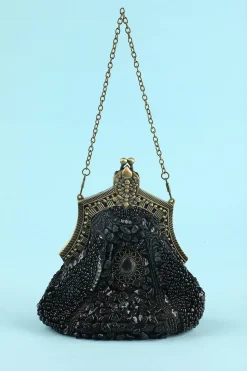Saco de noite vintage preto